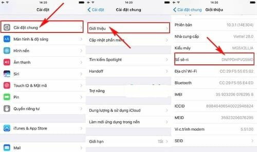 Check Serial iPhone kiểm tra Iphone Lock hay Quốc tế