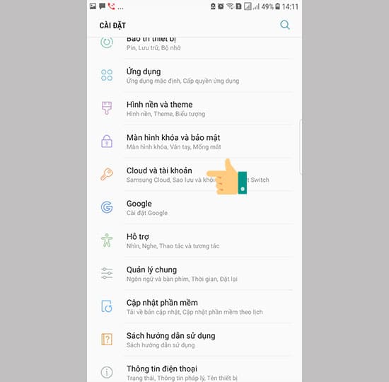 Hướng dẫn đăng xuất Gmail trên điện thoại Samsung