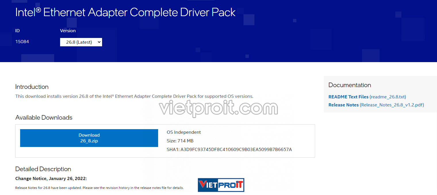intelc2ae ethernet adapter complete driver pack 1
