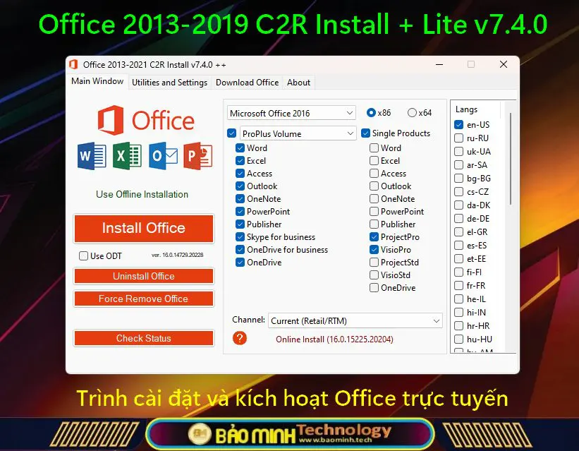 office 2013 2019 c2r install lite v7 1