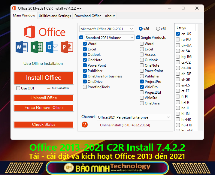 office 2013 2021 c2r install 7 1
