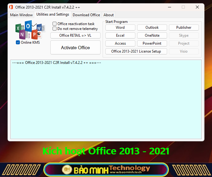office 2013 2021 c2r install 7 3
