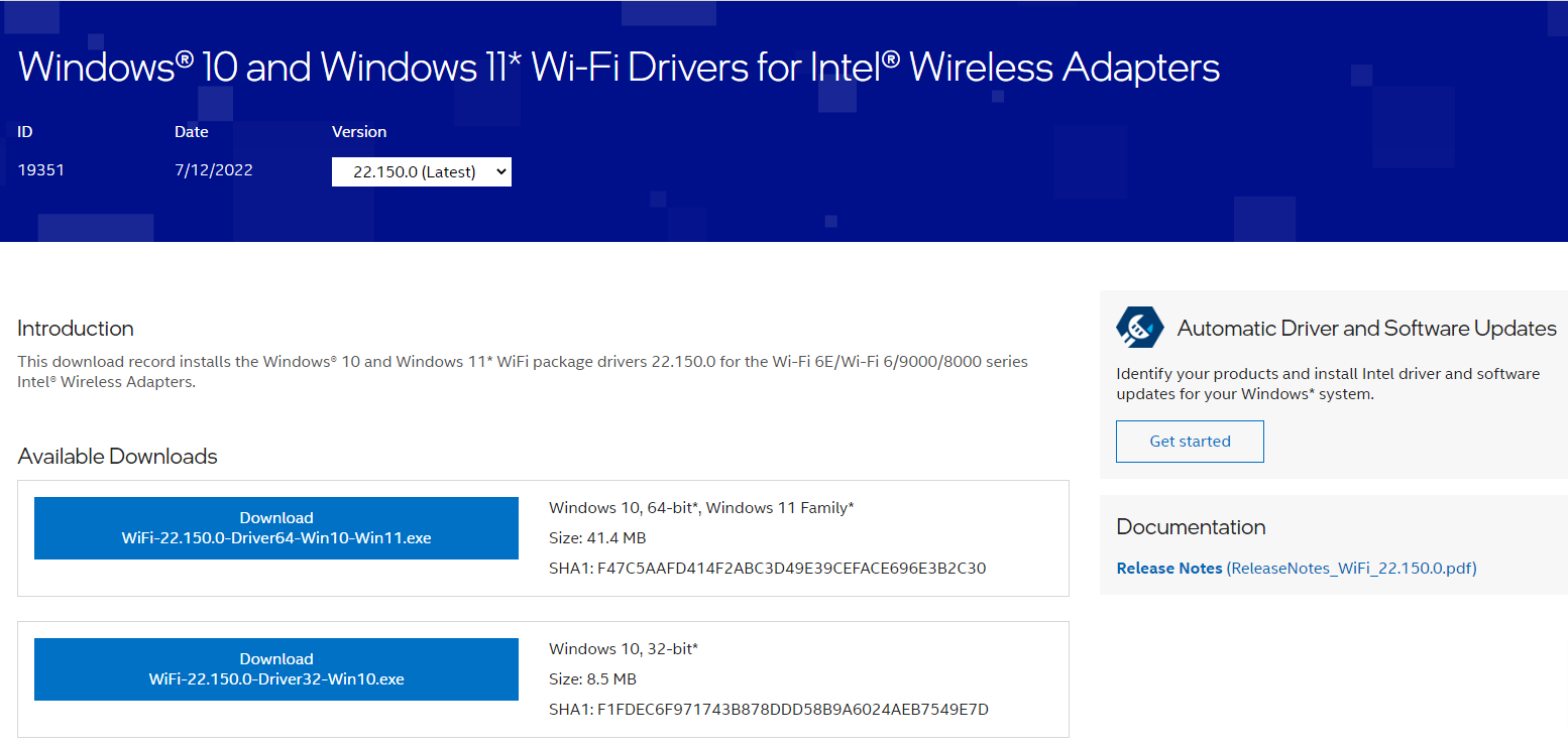 windowsc2ae 10 and windows 11 wi fi drivers for intelc2ae wireless adapters 1