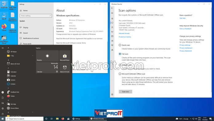 windows 10 integral edition screenshot desktop malware scan 1