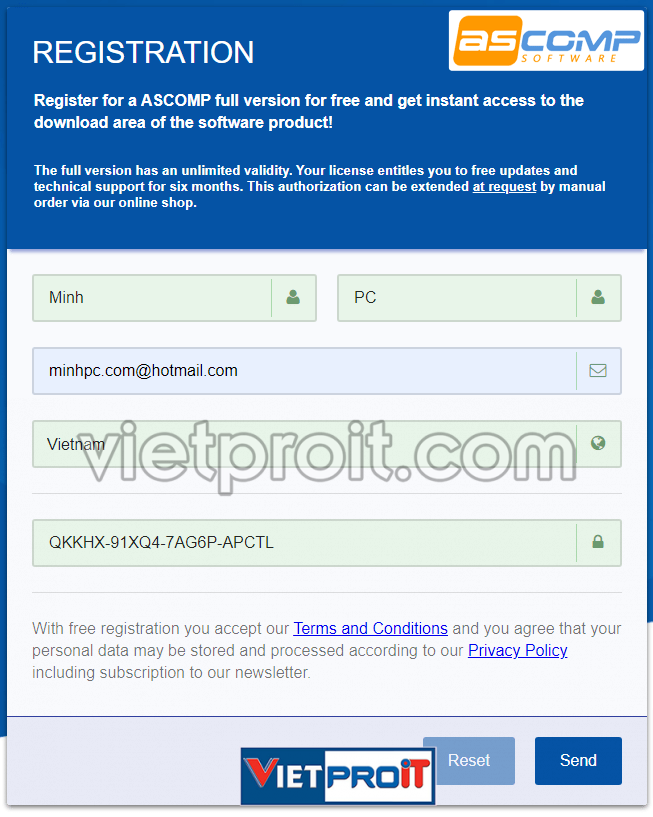 ascomp software register form 1