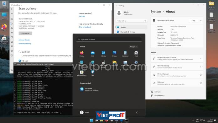 windows 11 integral edition screenshot desktop malware scan 1
