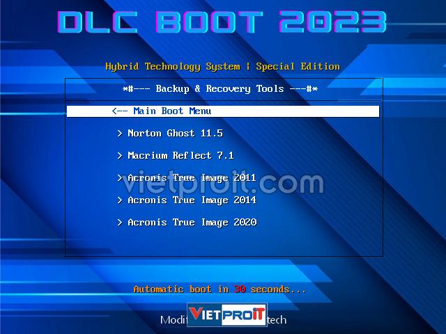 dlc boot itps backup recovery