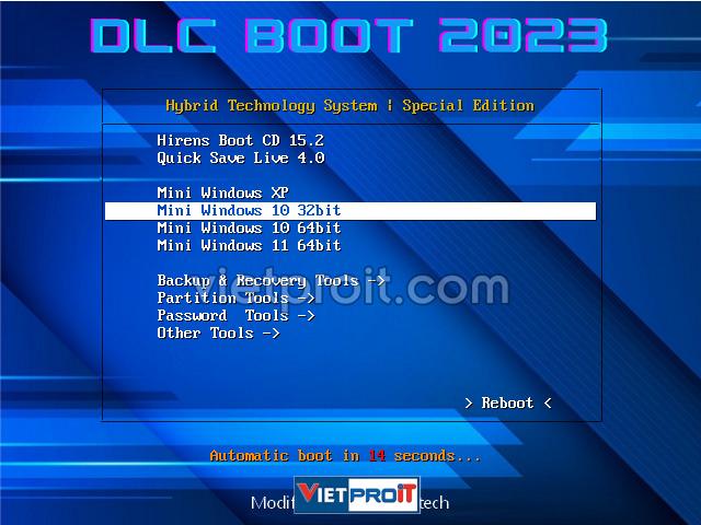 dlc boot itps main menu 1