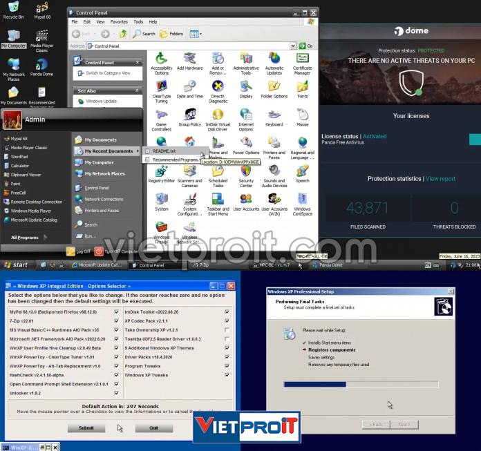 windows xp integral edition screenshots installation desktop malware scan 1